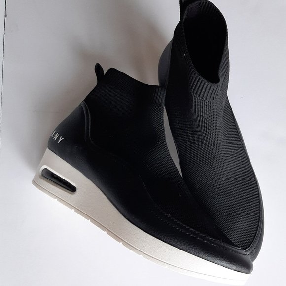 DKNY Angie Slip-On Wedge Heel Black Sneakers Size 9.5M - Picture 4 of 8